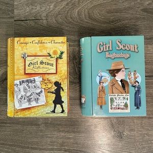Girl Scout Beginnings Girl Scout Reflections (Lot of 2) Book Shaped Tins